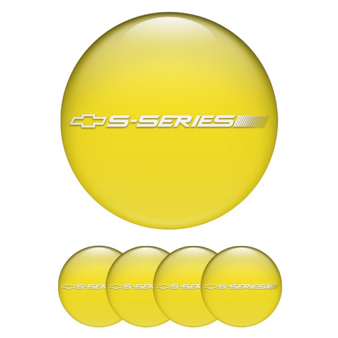 Chevrolet Wheel Emblem for Center Caps Yellow S Series Edition