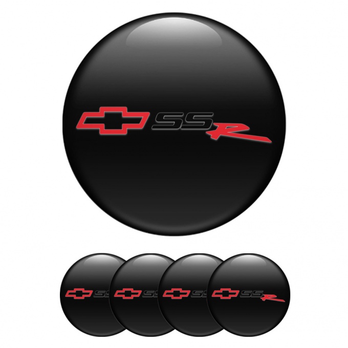 Chevrolet Wheel Emblem for Center Caps Black SSR Version