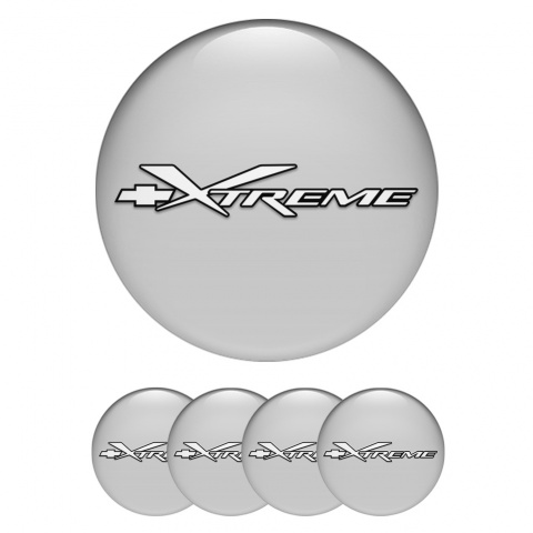 Chevrolet Center Wheel Caps Stickers Xtreme Grey Outline Edition