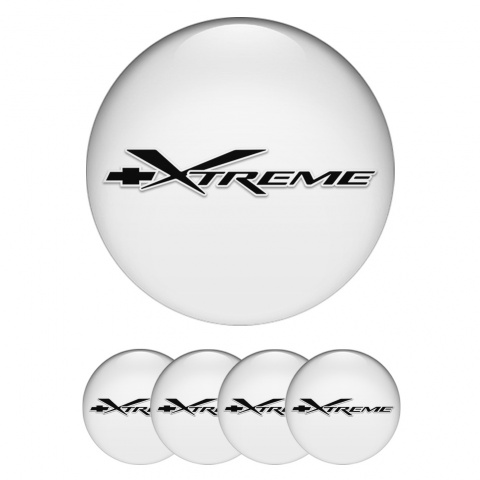 Chevrolet Silicone Stickers for Center Wheel Caps White Xtreme Tuning