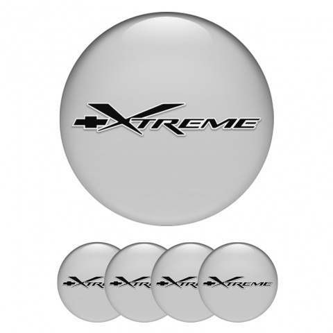 Chevrolet Stickers for Wheels Center Caps Grey Xtreme Tuning