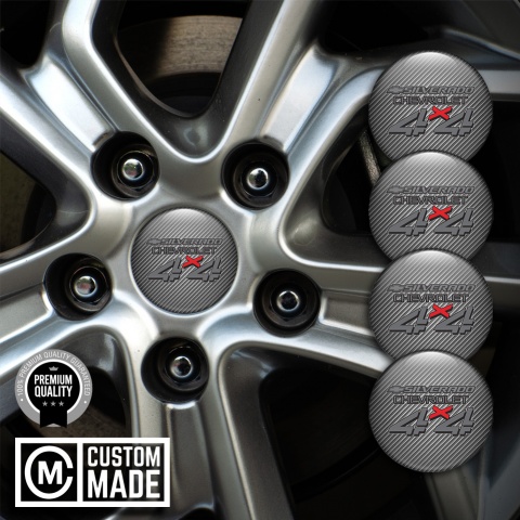 Chevrolet Silverado Wheel Emblem for Center Caps Carbon 4x4 Edition