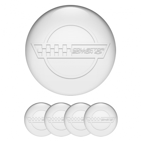 Chevrolet Domed Stickers for Wheel Center Caps White Collectors Logo