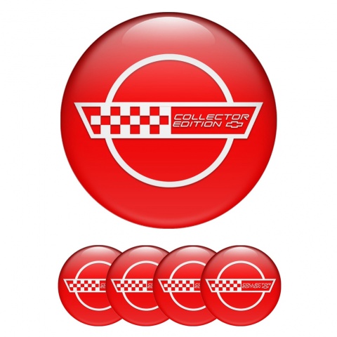 Chevrolet Wheel Emblem for Center Caps Red Collectors Logo