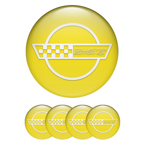Chevrolet Stickers for Wheels Center Caps Yellow Collectors Logo