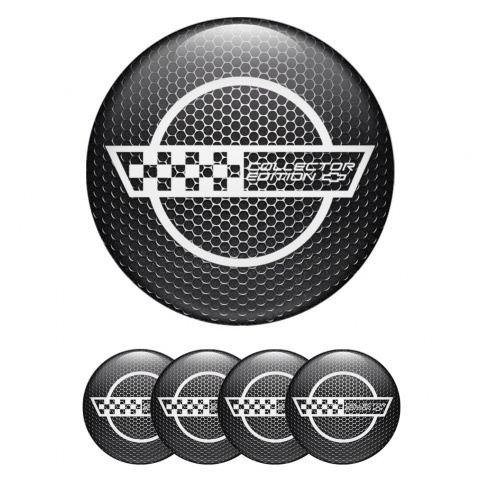 Chevrolet Center Wheel Caps Stickers Dark Mesh Collectors Logo