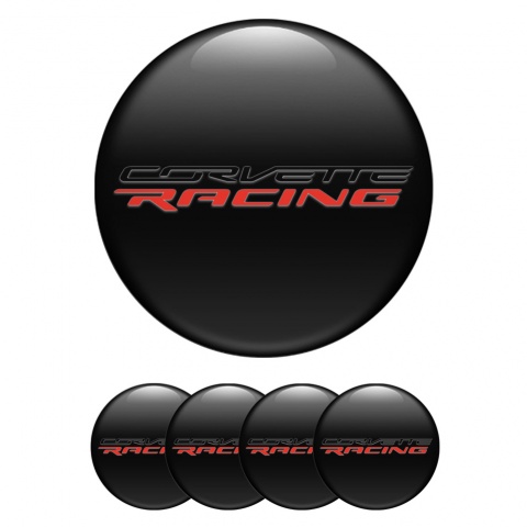 Chevrolet Corvette Emblems for Center Wheel Caps Black Racing Edition