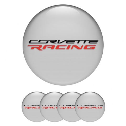 Chevrolet Corvette Stickers for Wheels Center Caps Grey Racing Edition