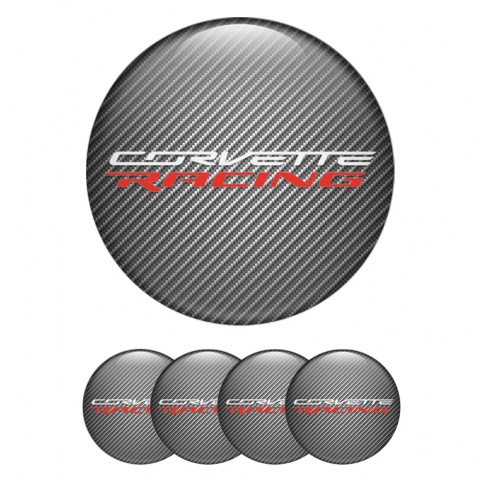 Chevrolet Corvette Wheel Emblem for Center Caps Carbon Racing Logo