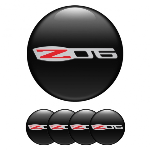 Chevrolet Z06 Wheel Emblem for Center Caps Black Variant
