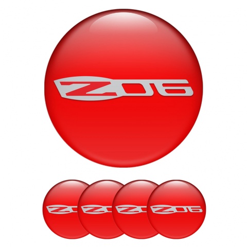 Chevrolet Z06 Emblem for Wheel Center Caps Red Variant