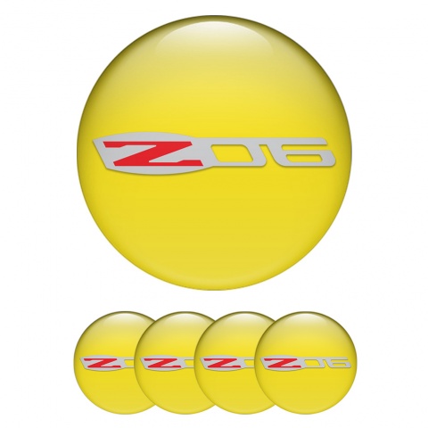 Chevrolet Z06 Emblem for Center Wheel Caps Yellow Variant