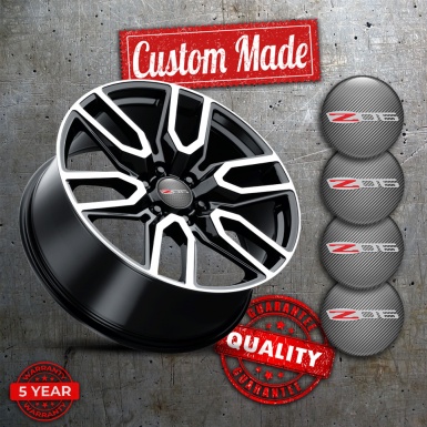 Chevrolet Z06 Emblems for Center Wheel Caps Carbon Variant