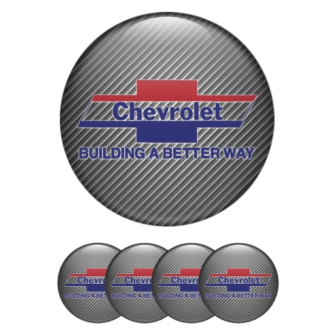 Chevrolet Emblem for Center Wheel Caps Carbon Blue Slogan
