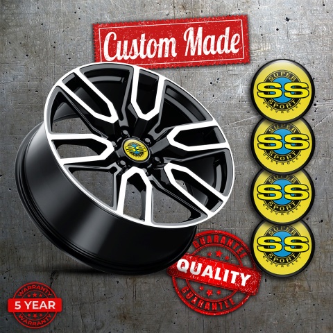 Chevrolet Camaro Wheel Emblem for Center Caps Yellow SS Edition