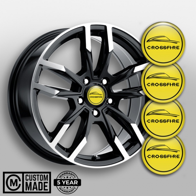 Chrysler Crossfire Emblem for Center Wheel Caps Yellow Black Ring ...