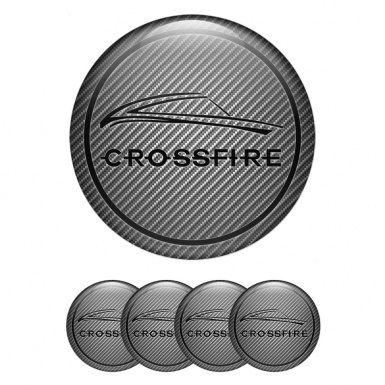 Chrysler Crossfire Emblems for Center Wheel Caps Carbon Black Ring