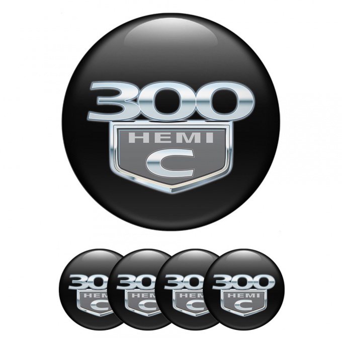 Chrysler 300c Emblem for Center Wheel Caps Black Hemi Edition