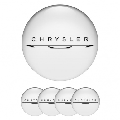 Chrysler Emblem for Wheel Center Caps White New Black Logo