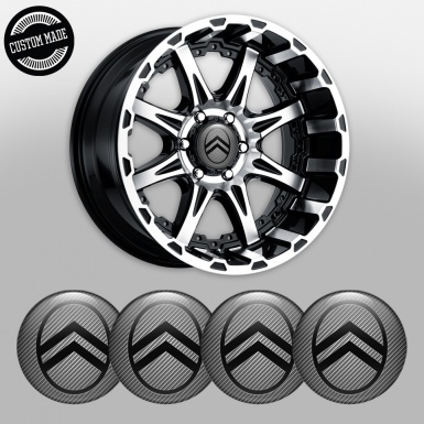 Citroen Emblem for Wheel Center Caps Carbon Black Logo Variant