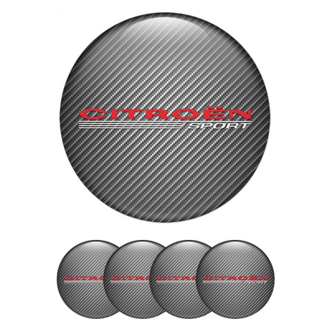 Citroen Sport Emblem for Center Wheel Caps Carbon White Motif