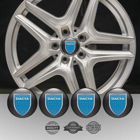 Dacia Stickers for Wheels Center Caps Dark Grate Glacial Shield