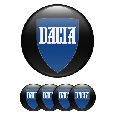 Dacia Wheel Emblem for Center Caps Black Blue Crest