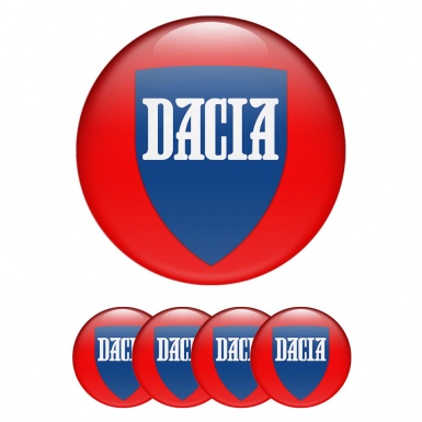 Dacia Emblem for Wheel Center Caps Red Blue Crest