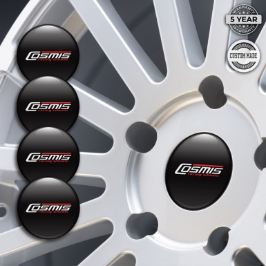 Cosmis Domed Stickers for Wheel Center Caps Black Edition