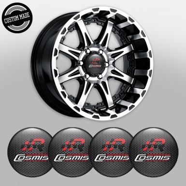 Cosmis Center Caps Wheel Emblem Dark Mesh Racing Design