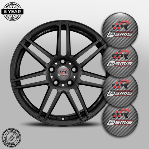 Cosmis Wheel Emblem for Center Caps Light Carbon Racing Design