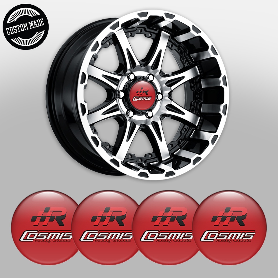Cosmis Wheel Emblem for Center Caps Red Racing Design | Wheel Emblems ...
