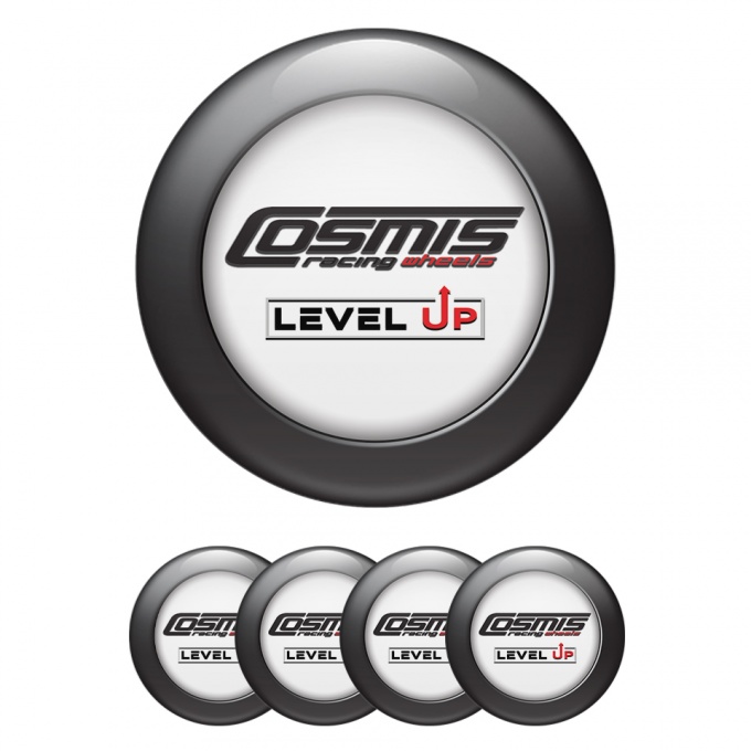 Cosmis Emblem for Wheel Center Caps White Dark Ring Design