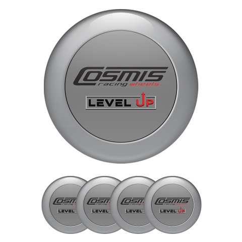 Cosmis Center Wheel Caps Stickers Grey Moonstone Ring Design