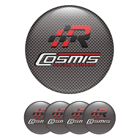 Cosmis Wheel Emblem for Center Caps Grey Carbon Racing Edition