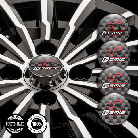 Cosmis Wheel Emblem for Center Caps Grey Carbon Racing Edition