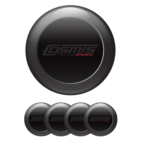 Cosmis Emblem for Wheel Center Caps Black Dark Ring Design