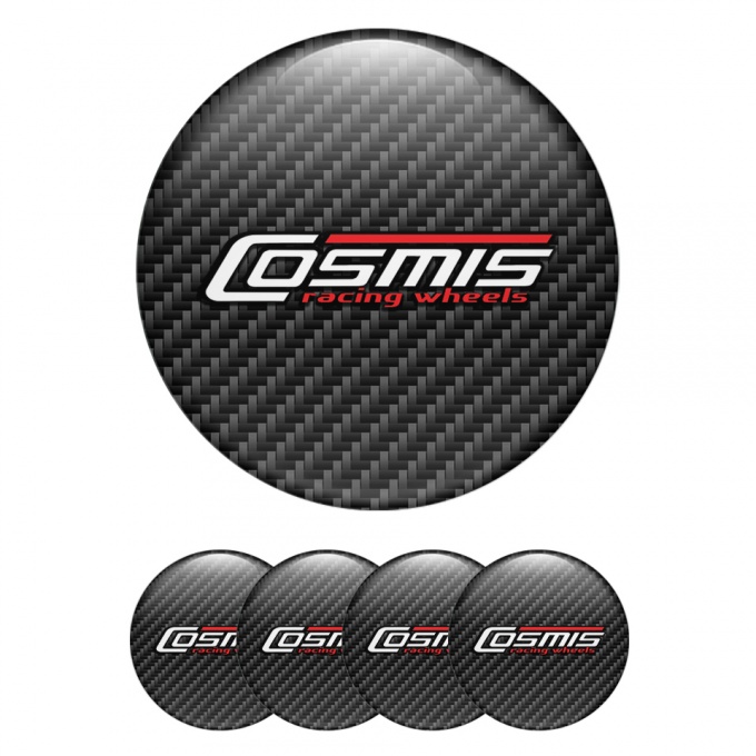 Cosmis Wheel Stickers for Center Caps Black Carbon Variant