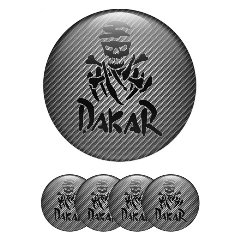 Dakar Emblem for Wheel Center Caps Carbon Black Logo