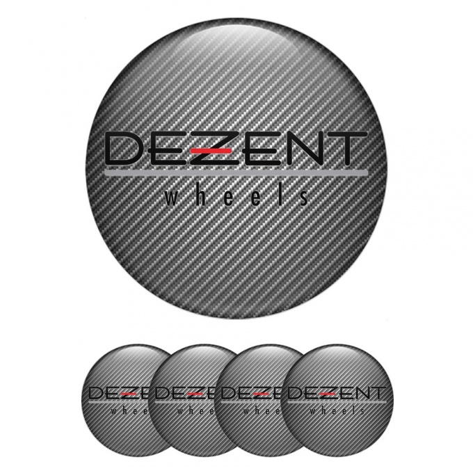 Dezent Wheel Stickers for Center Caps Carbon Black Logo