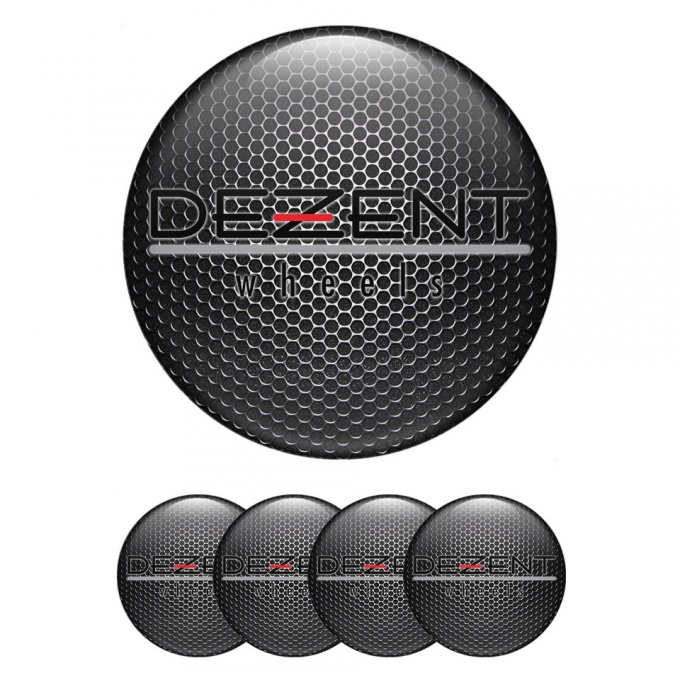 Dezent Center Caps Wheel Emblem Dark Grate Black Logo