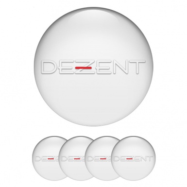 Dezent Wheel Emblem for Center Caps White Clean Transparent Logo