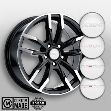 Dezent Wheel Emblem for Center Caps White Clean Transparent Logo