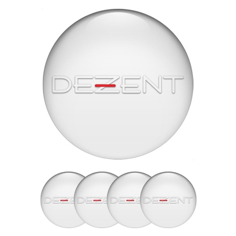 Dezent Wheel Emblem for Center Caps White Clean Transparent Logo