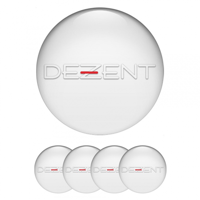 Dezent Wheel Emblem for Center Caps White Clean Transparent Logo