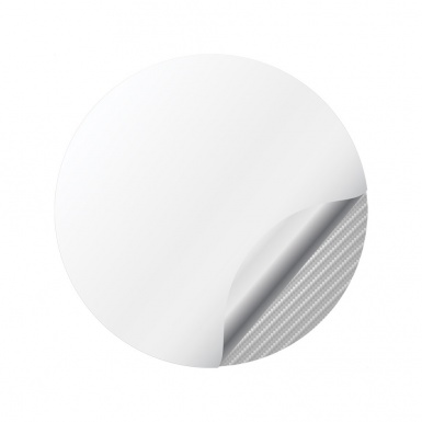 Dezent Center Wheel Caps Stickers Carbon Clean White Logo