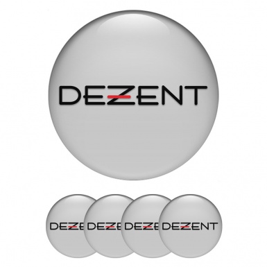 Dezent Emblem for Wheel Center Caps Grey Clean Black Logo