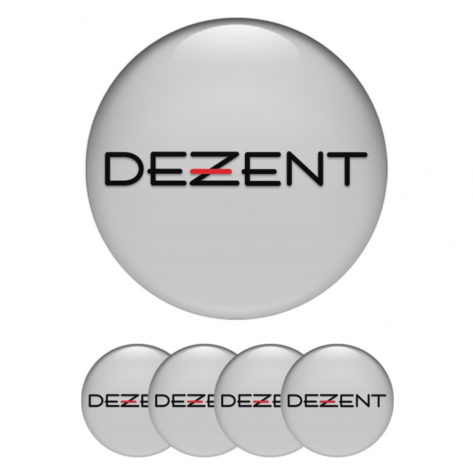 Dezent Emblem for Wheel Center Caps Grey Clean Black Logo