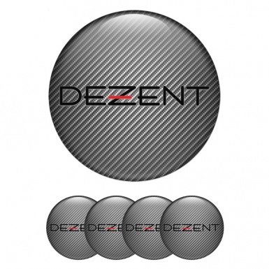 Dezent Emblem for Center Wheel Caps Carbon Clean Black Logo