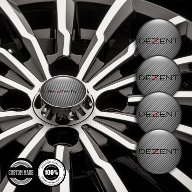 Dezent Emblem for Center Wheel Caps Carbon Clean Black Logo